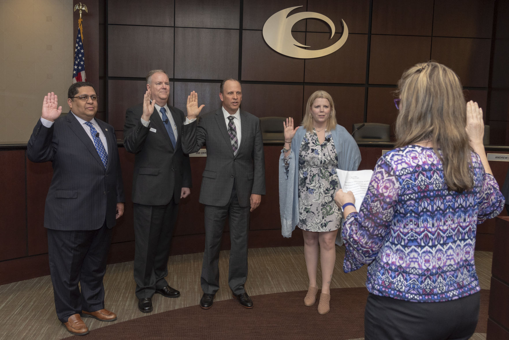 New & and Returning Collin College Trustees Swearing in